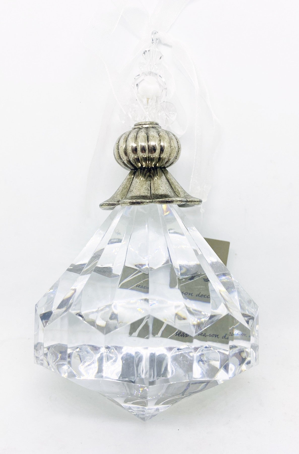 Addobbo Albero Di Natale Diamante Decorato In Vetro