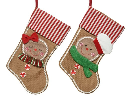 Calza Befana Epifania Facce Omini Pan Di Zenzero 52cm