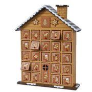 Addobbo Natale Casa di Marzapane Calendario Avvento 25x32cm