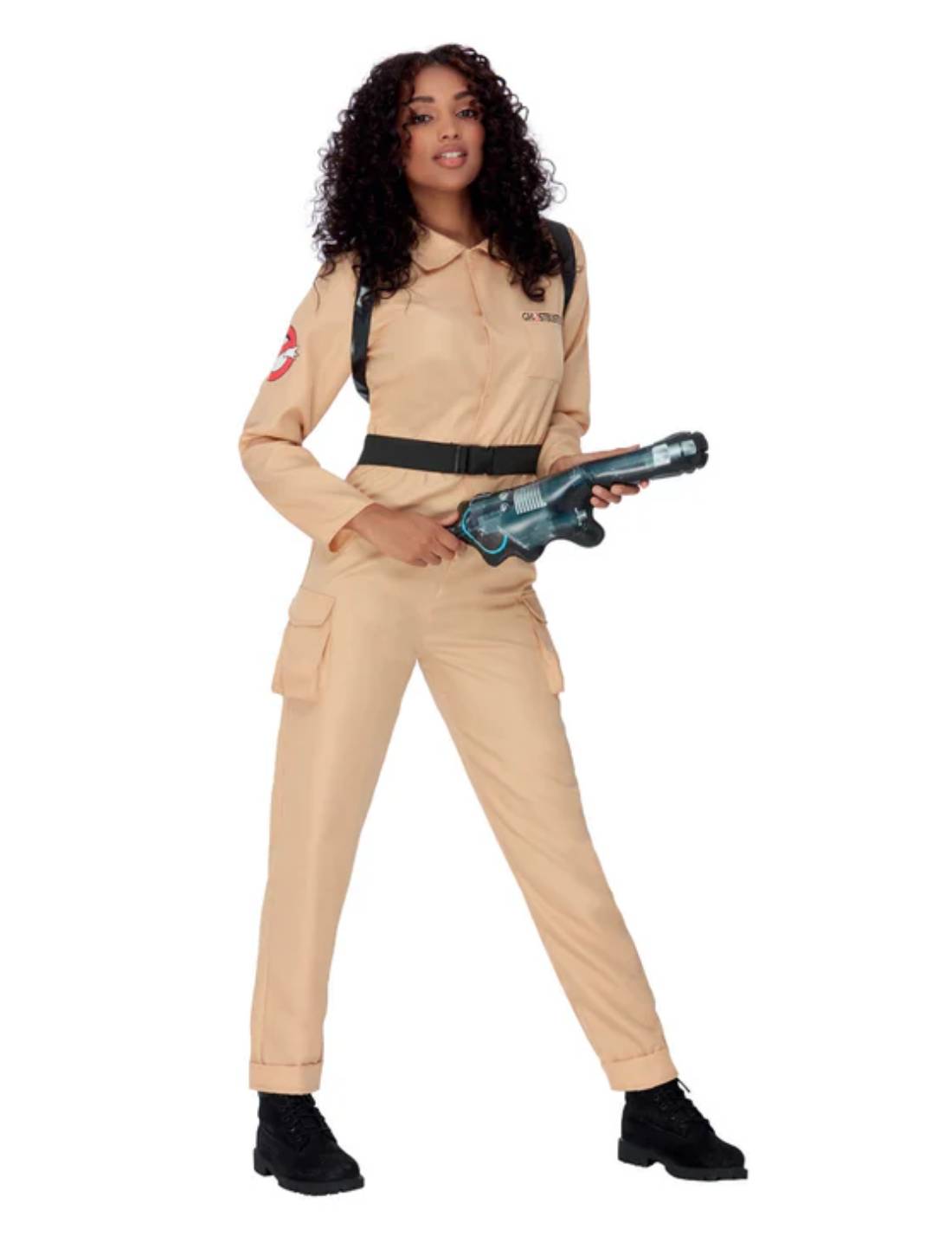 Costume Di Halloween Ghostbusters Boilersuit Beige Donna Tg.S