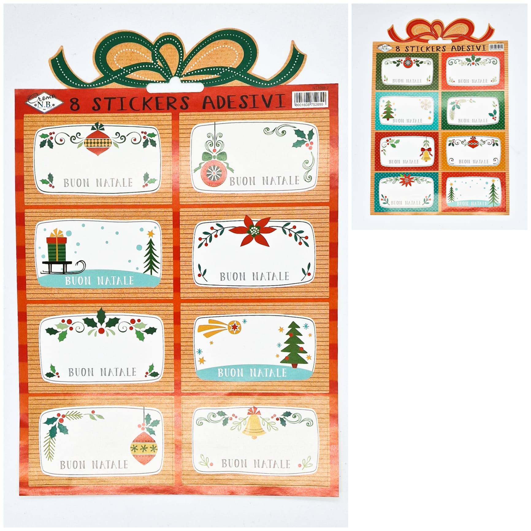 Adesivi Natalizi Etichette Chiudipacco Buon Natale