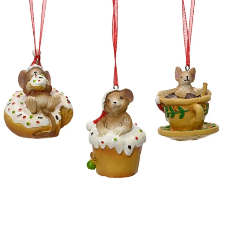 Addobbo Albero Di Natale Topini Su Dolci Assortito