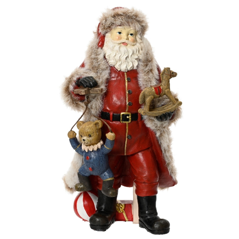Addobbo Di Natale Babbo Natale Con Doni 9x22cm
