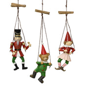Addobbo Albero Di Natale Marionetta Schiaccianoci Pupazzo E Orsetto Assortiti 11cm