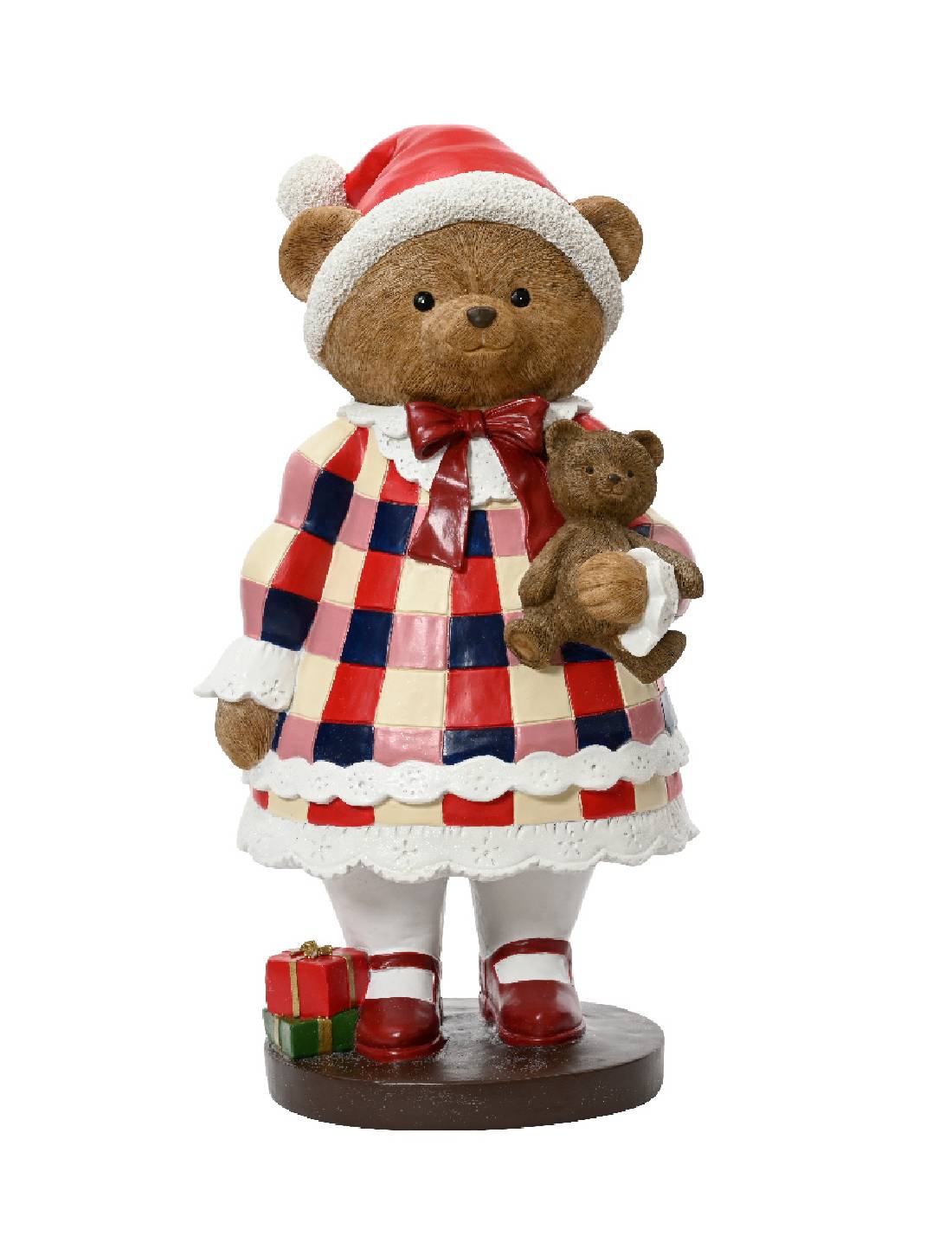 Addobbo Di Natale Orsetto Festivo Con Peluche 57cm