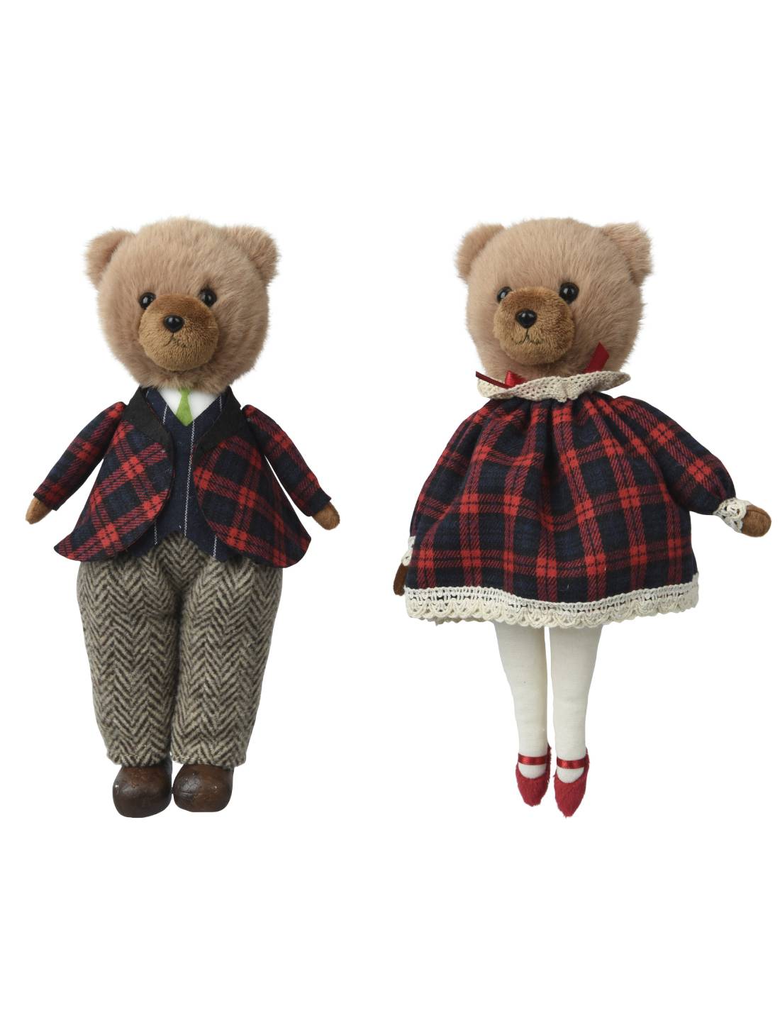 Addobbo Di Natale Orso Teddy Elegante 24cm
