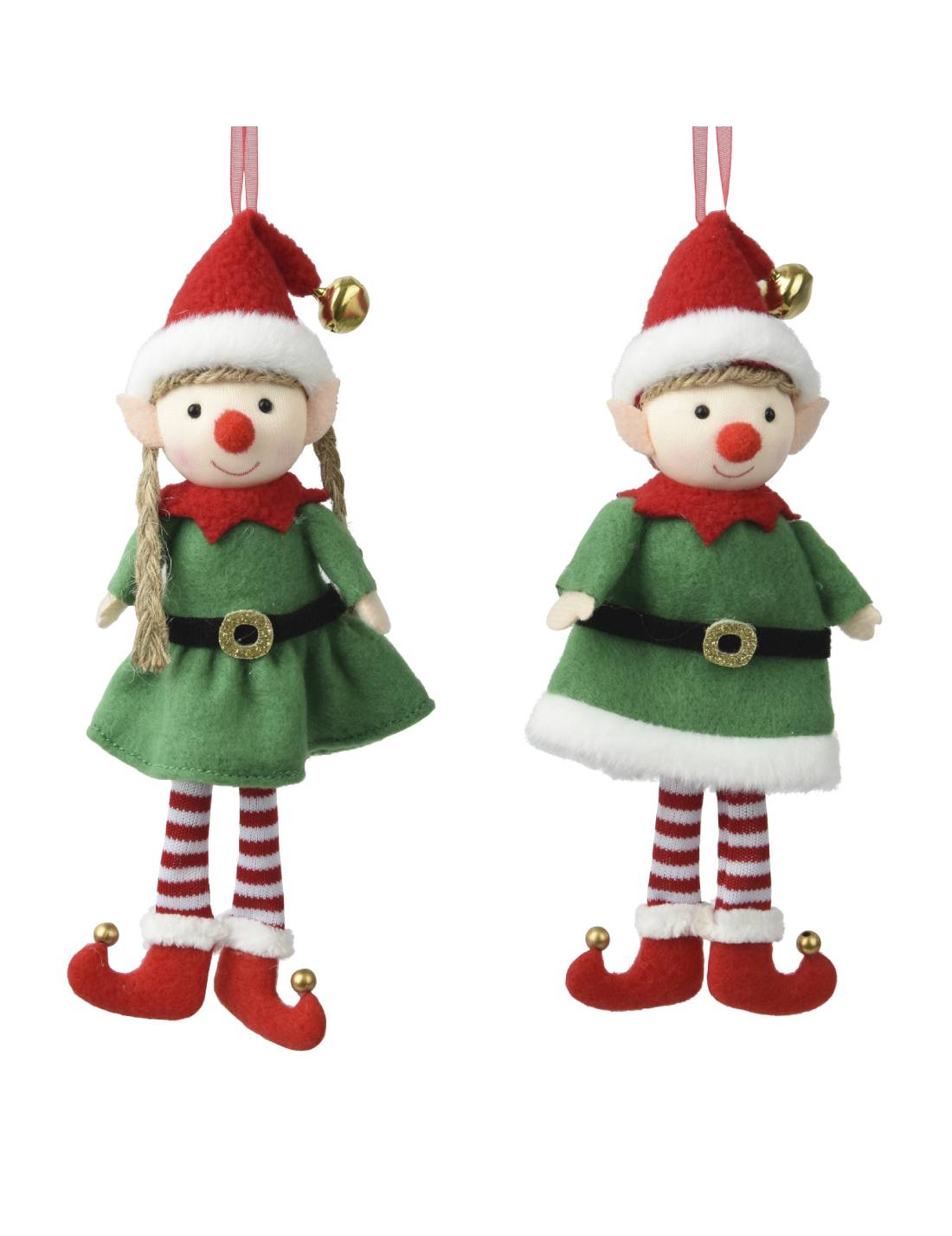 Addobbo Albero Di Natale Elfo Decorativo 18cm