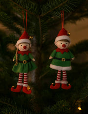 Addobbo Albero Di Natale Elfo Decorativo 18cm