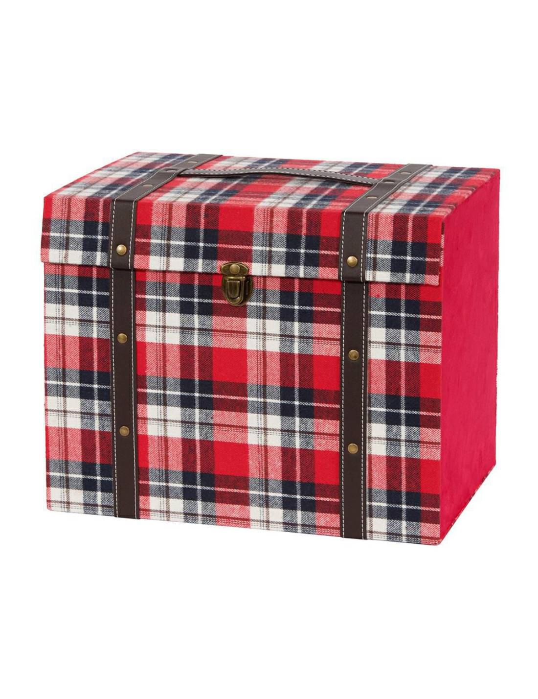 Bauletto Box Regalo Natalizio Tartan 31cm