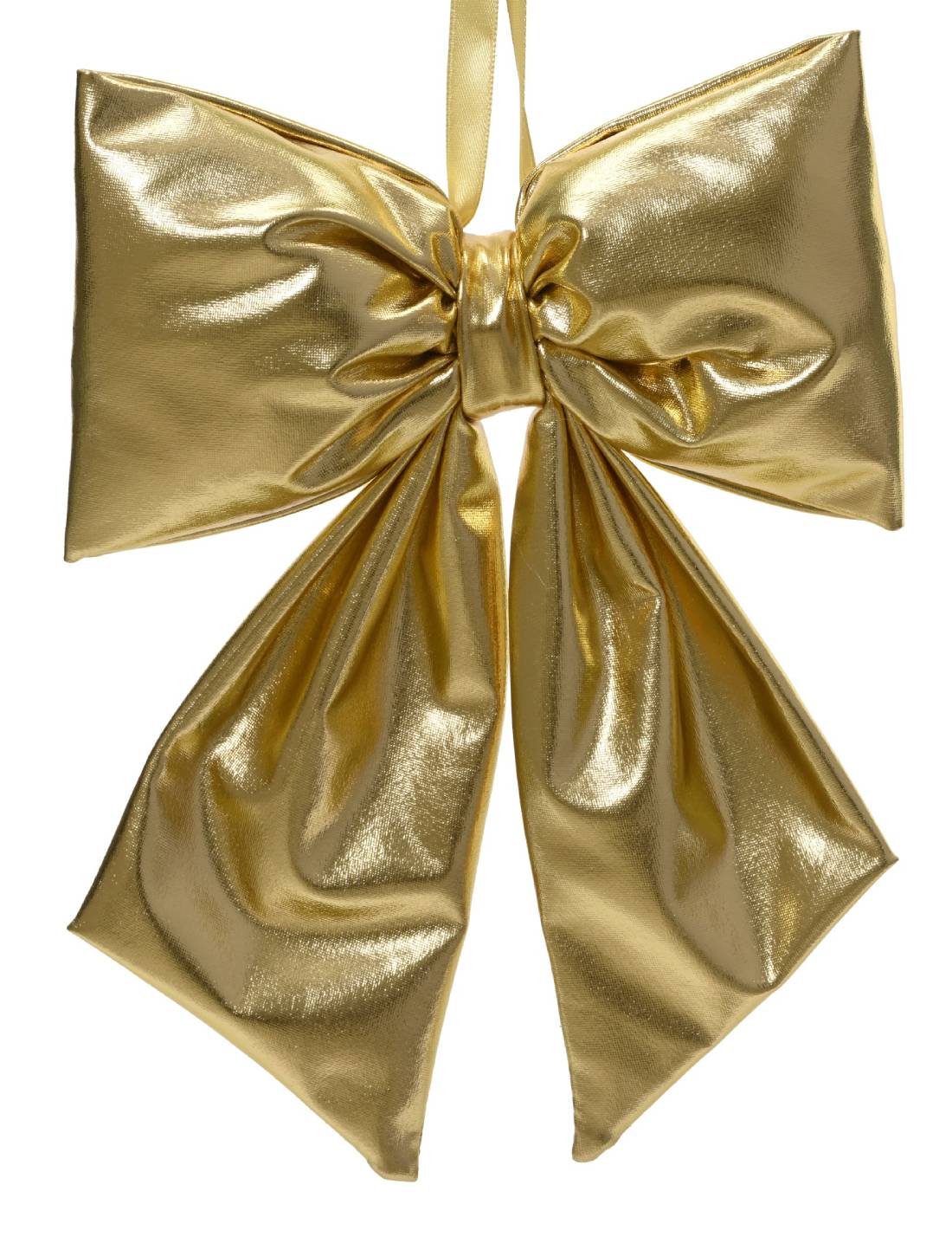 Addobbo Albero Di Natale Fiocco Oro 40cm