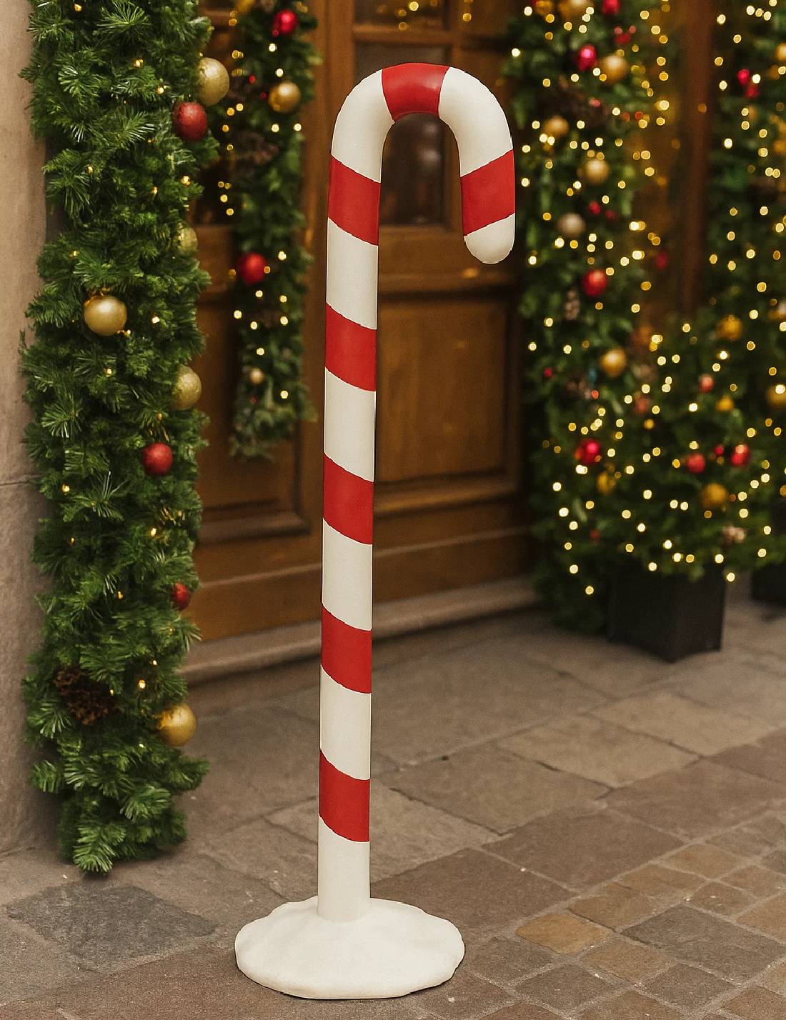 Addobbo Di Natale Bastoncino Di Zucchero 181cm