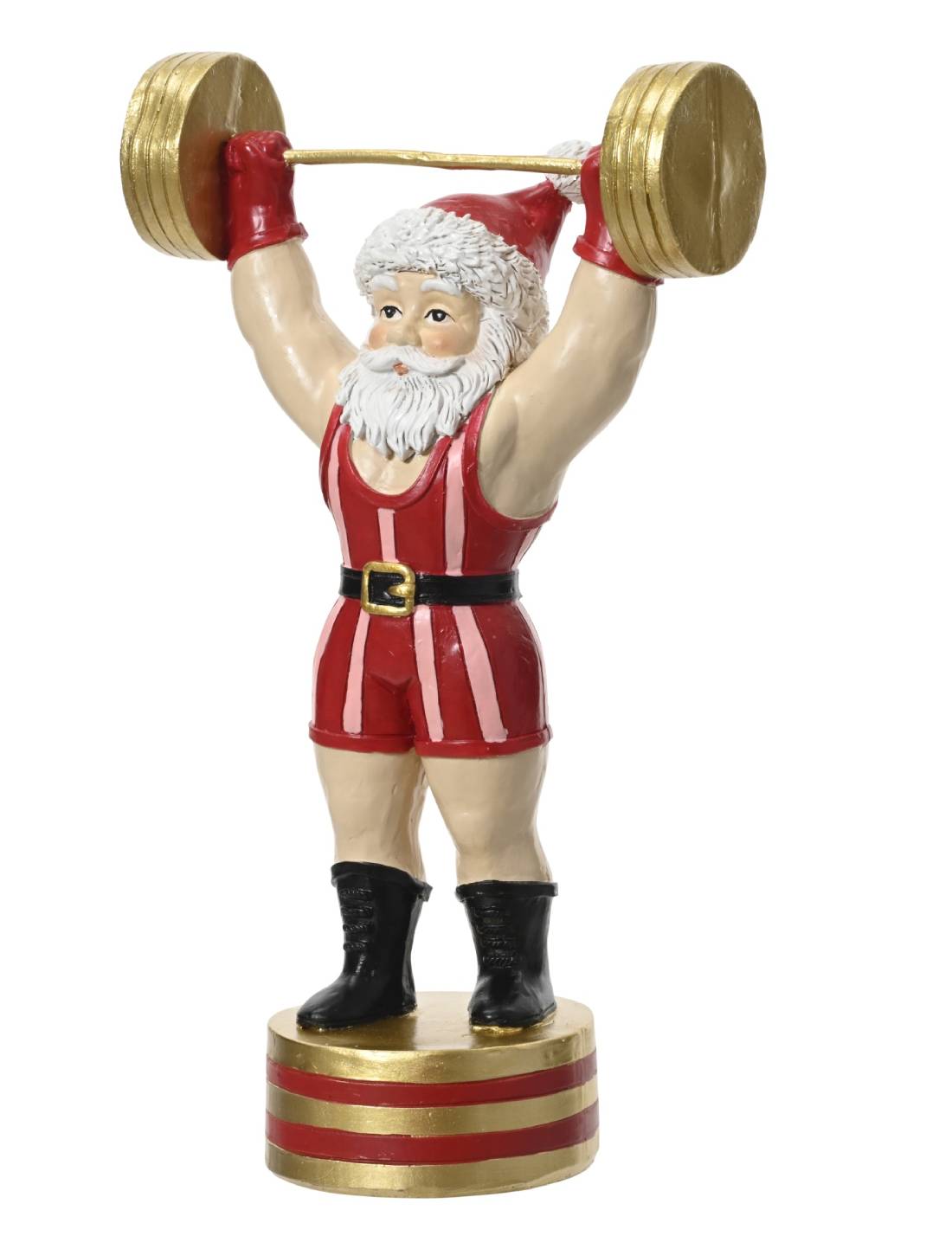 Addobbo Di Natale Babbo Natale Fitness 19cm