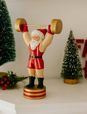 Addobbo Di Natale Babbo Natale Fitness 19cm