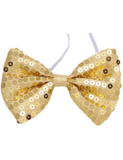 Papillon In Tessuto Con Paillettes Oro