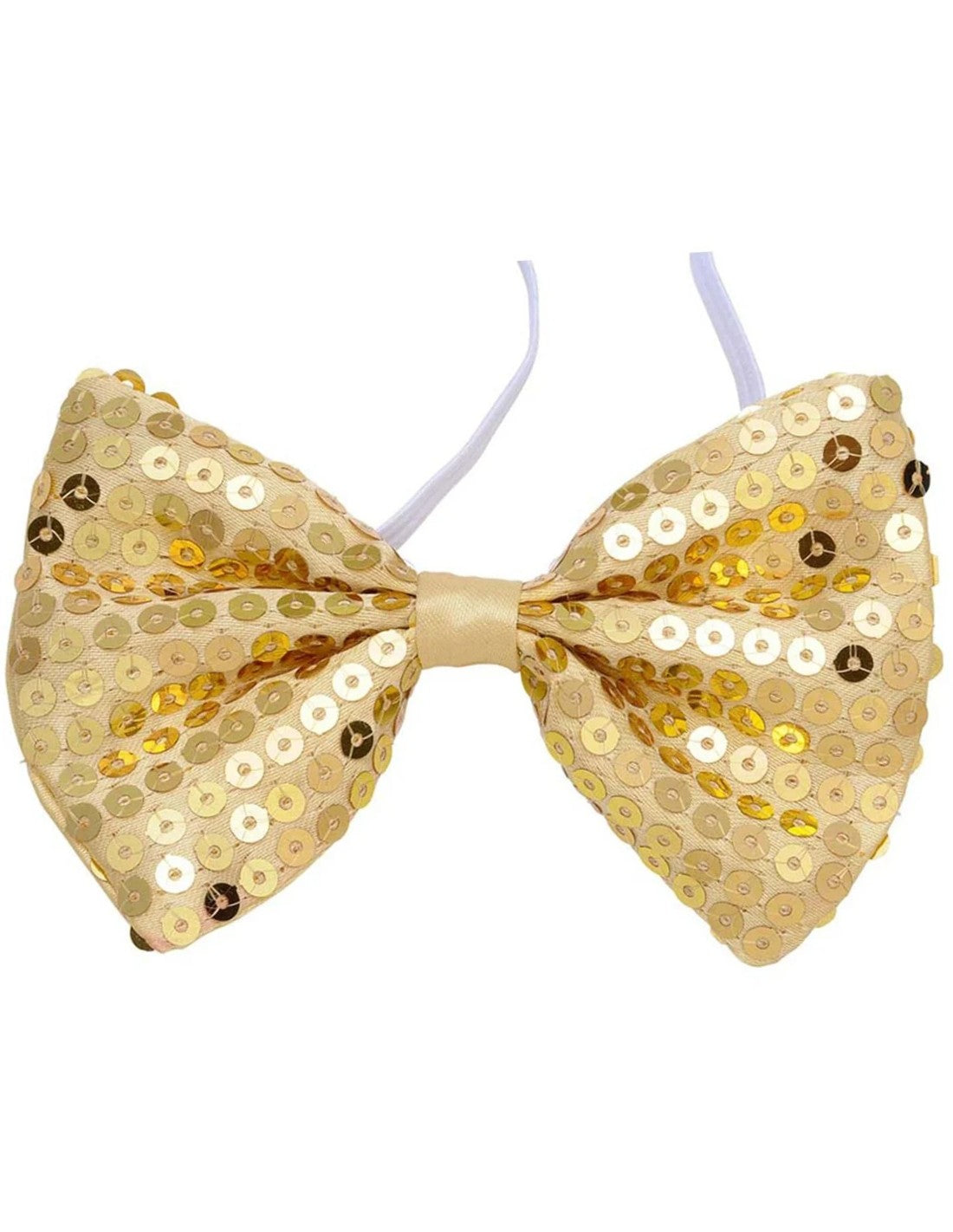 Papillon In Tessuto Con Paillettes Oro