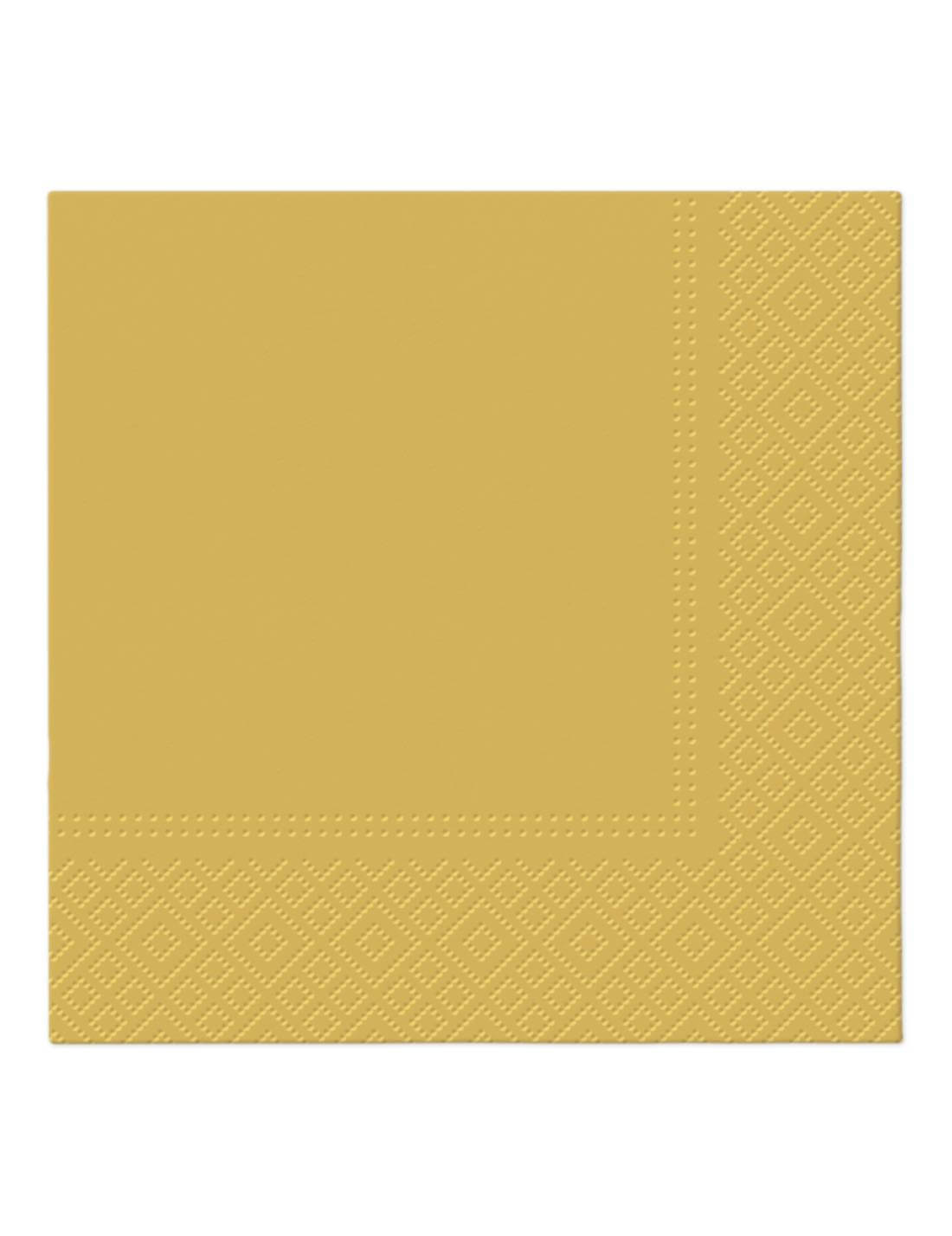 Tovaglioli In Carta 3 Veli Oro 33x33cm 20pz