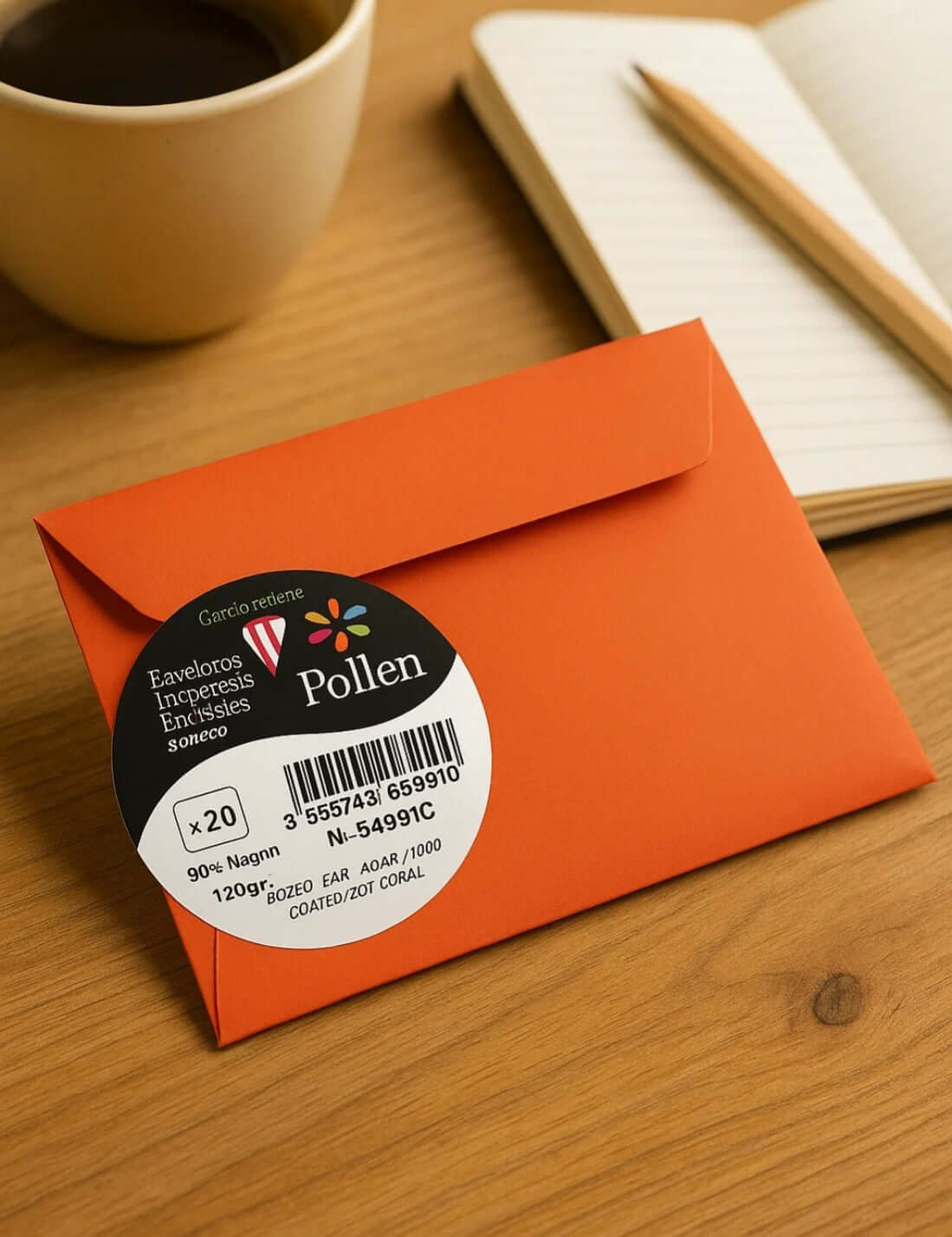 Buste Da Lettera Rosso Corallo 11x16cm 120g 20pz