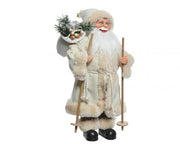 Addobbo Babbo Natale Vestito Bianco Con Sacco Regali