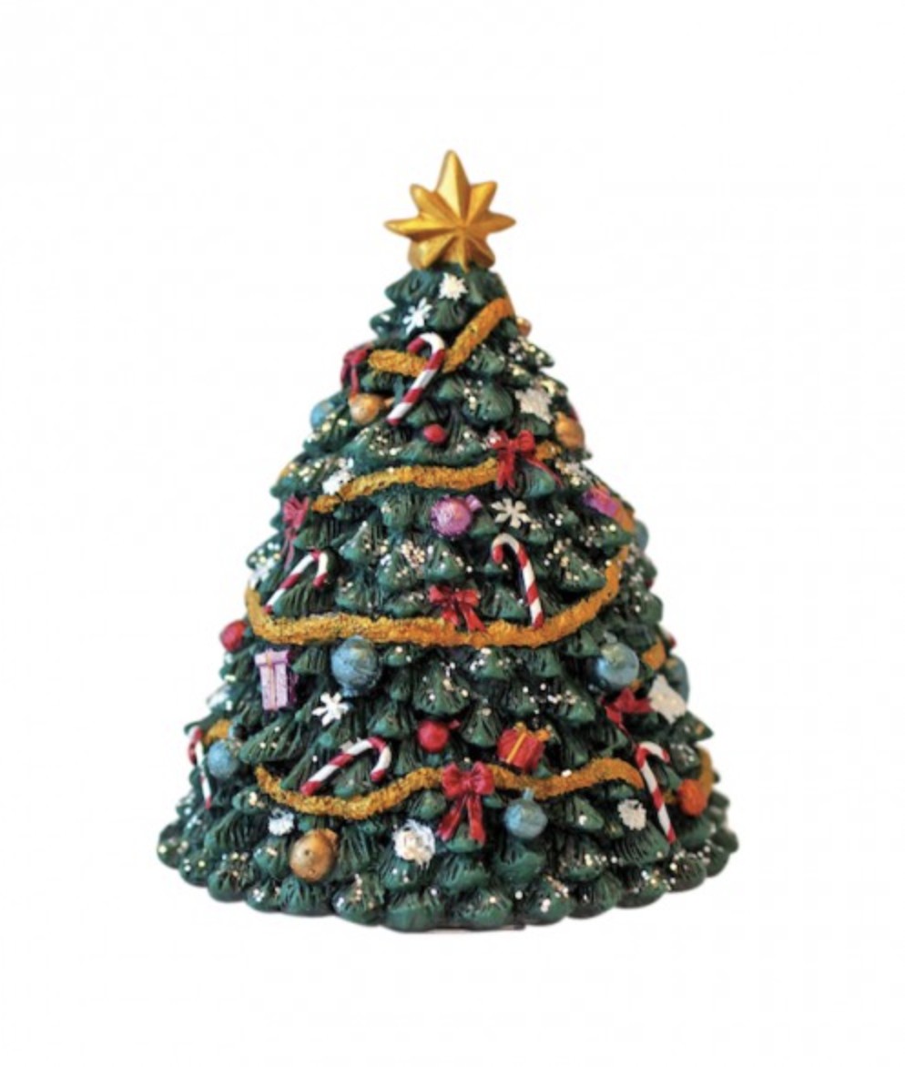 Carillon Di Natale Albero Decorato Piccolo 13,5cm
