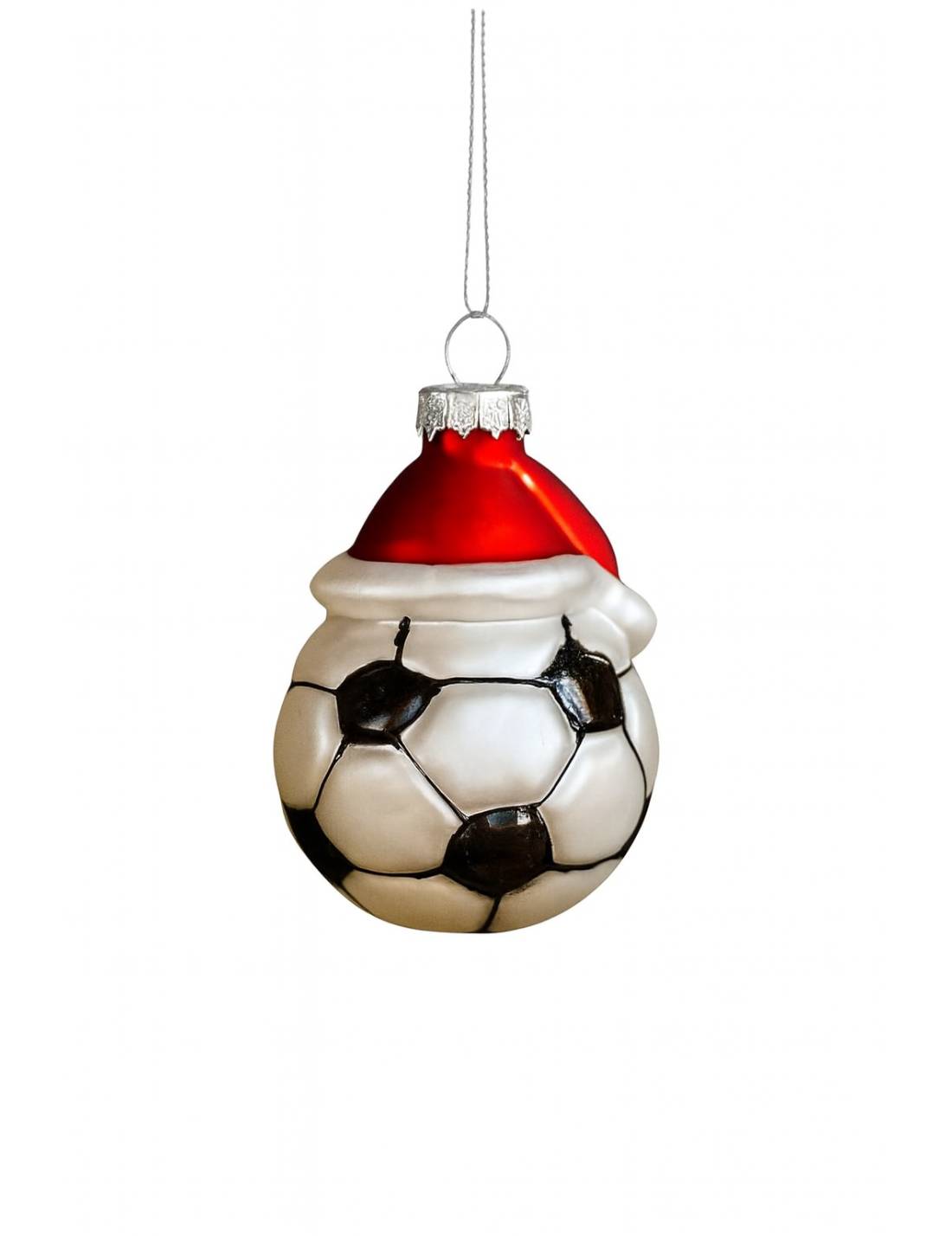 Pallina Albero Di Natale In Vetro Pallone Da Calcio