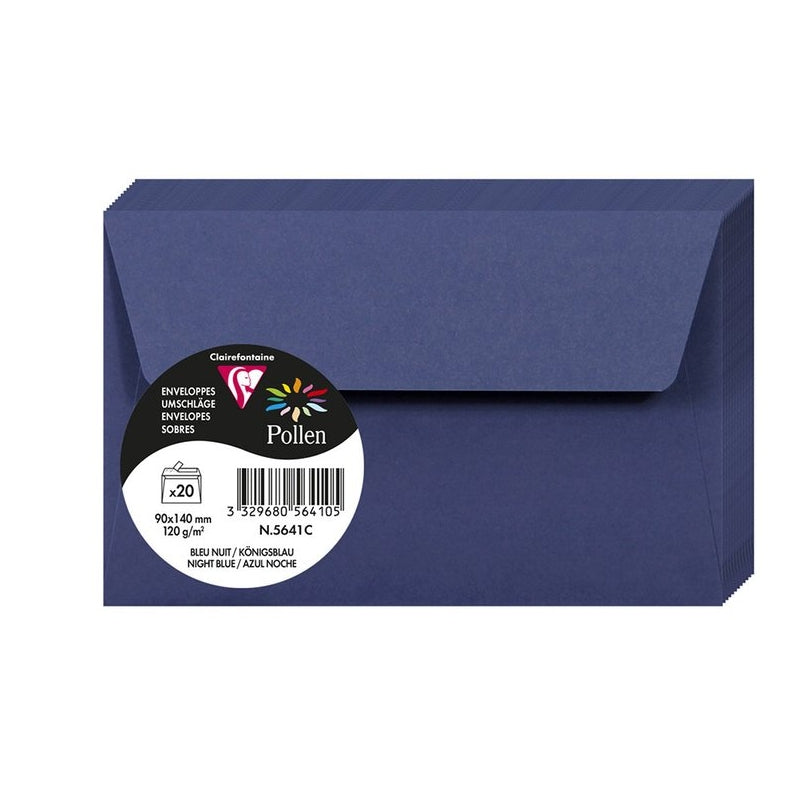 Buste Da Lettere Pollen Blu Notte 20pz 9x14cm