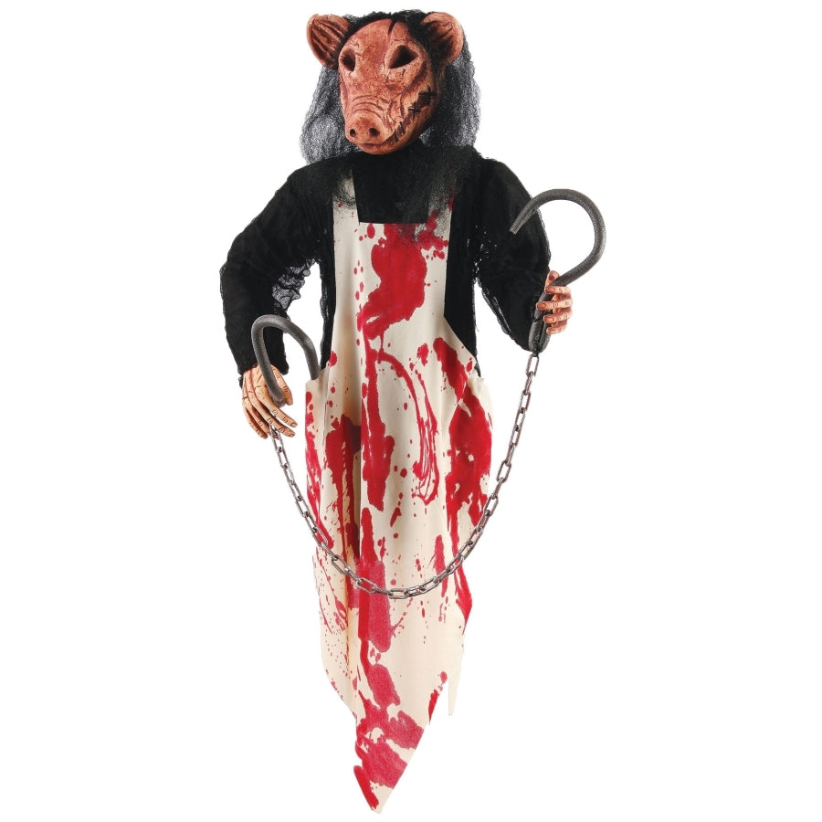 Maiale Macellaio Insanguinato 90cm Ornamenti Halloween