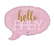 Palloncino "Hello Baby" Bambina Nuvoletta Rosa 24"