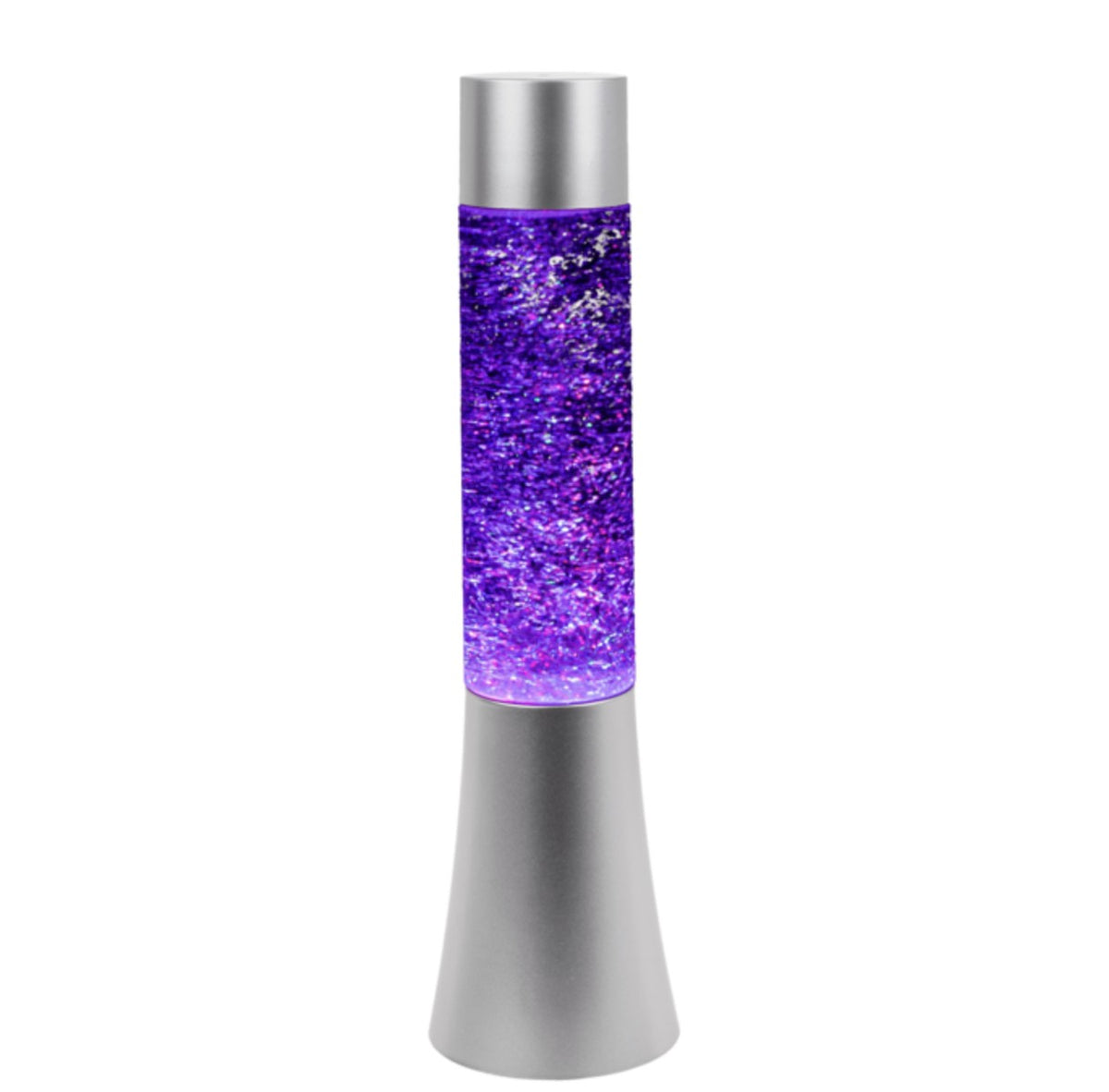 Lampada Lava Lamp Glitter Con LED Cambiacolore 34cm