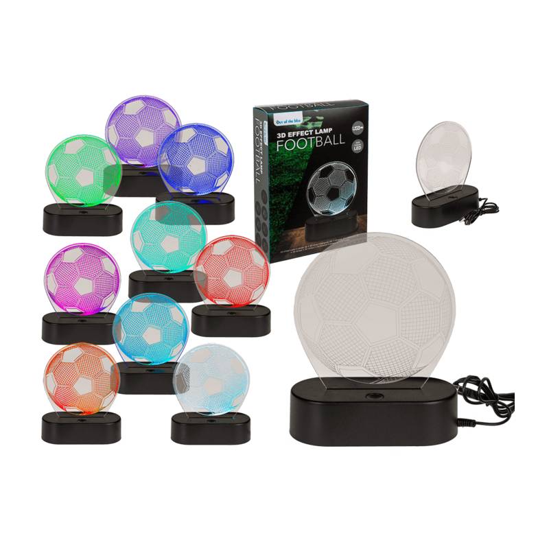 Lampada Palla Calcio 3D 16cm
