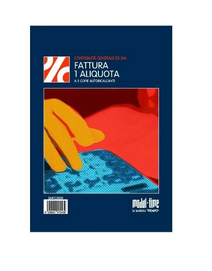 Blocco Fattura 1 Aliquota Duplice Copia A4