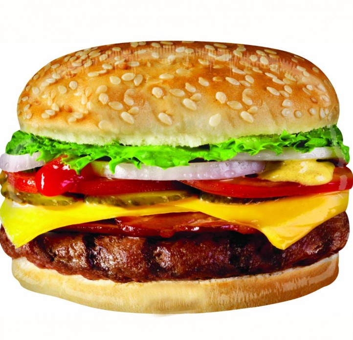 Palloncino Metalfoil Hamburger Sagomato 31" 79cm