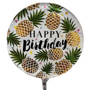 Palloncino Metalfoil Happy Birthday Ananas 18" 46cm
