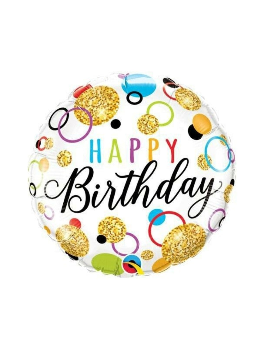 Palloncino Per Feste Happy Birthday Glitter 18" 46cm Mylar