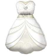 Palloncino Metalfoil Abito Sposa Sagomato 39" 99cm