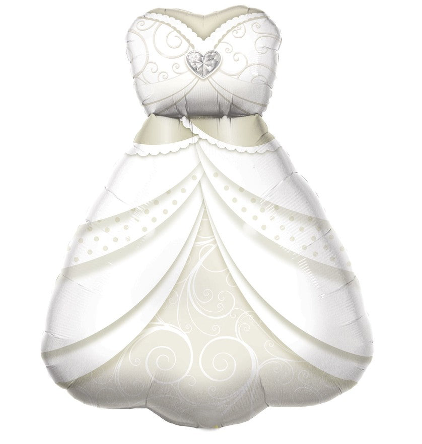 Palloncino Metalfoil Abito Sposa Sagomato 39" 99cm