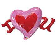 Palloncino Sagomato I Love You Rosa e Rosso 46"