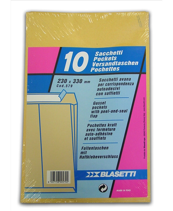 Buste Sacchetti Avana Blasetti 23x33cm Autoadesive 10 pz