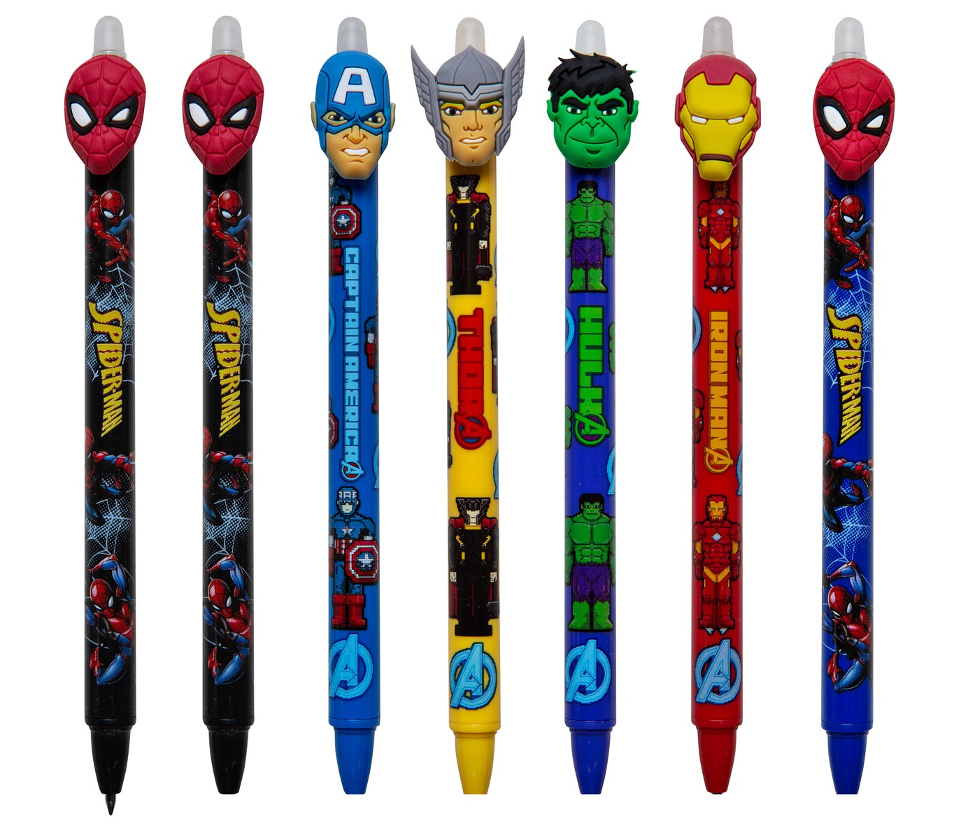 Penna Sfera A Scatto Cancellabile Spiderman E Avengers Emoji