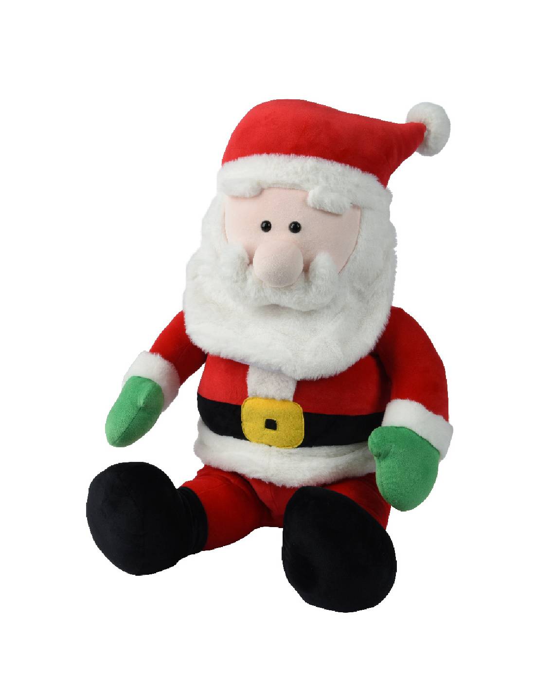 Decorazione Di Natale Peluche Babbo Natale Seduto 32cm