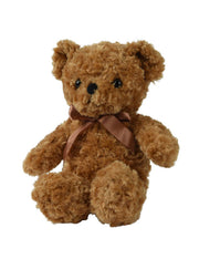 Peluche Orso Teddy Marrone Con Fiocco 35cm