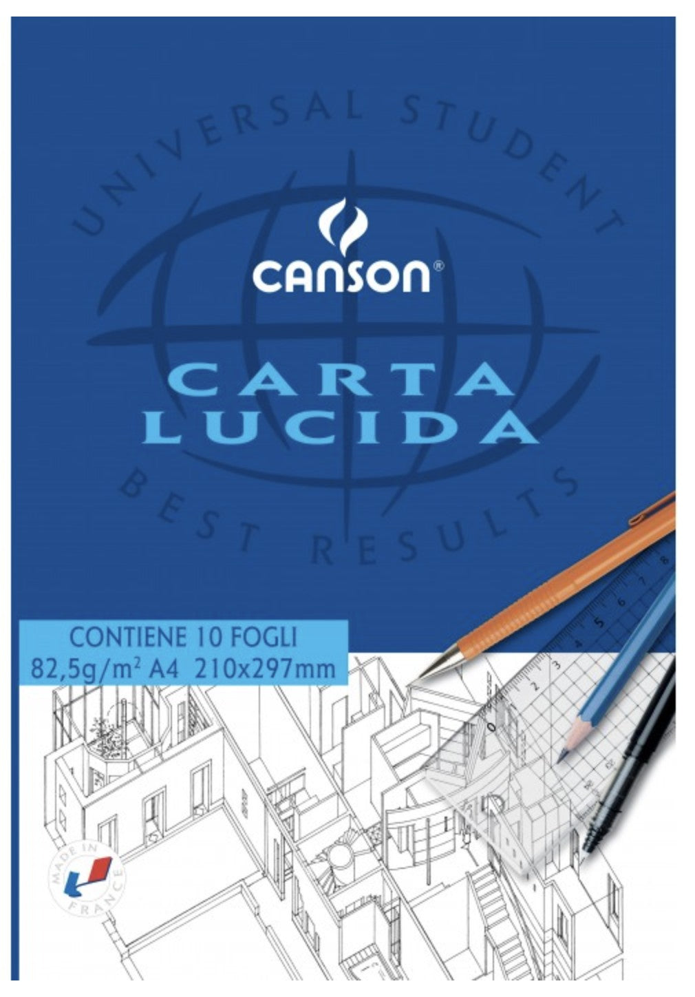 Blocco Carta Lucida A4 Canson 80gr 10fg
