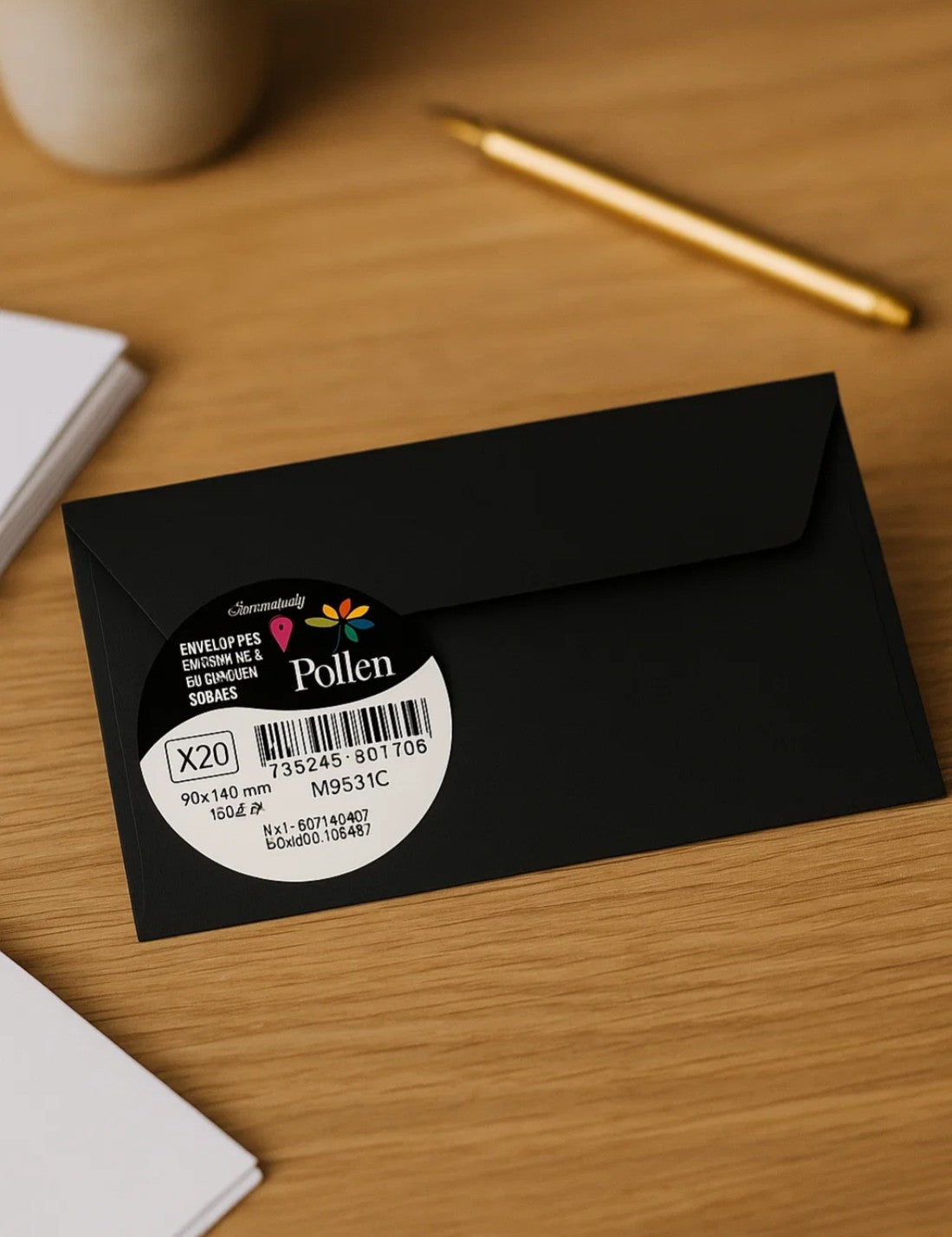 Buste Per Lettere Nere 9x14cm 120g 20pz