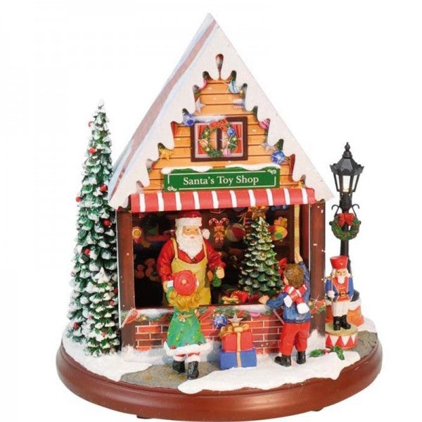 Carillon Natale Toy Shop Negozio Babbo Natale