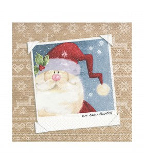 Tovaglioli Di Carta Natalizi Babbo Natale In Foto 33CM 20Pz.