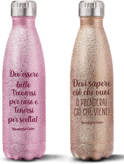 Borraccia Termica In Acciaio Inox 500ml Con Dedica Assortito