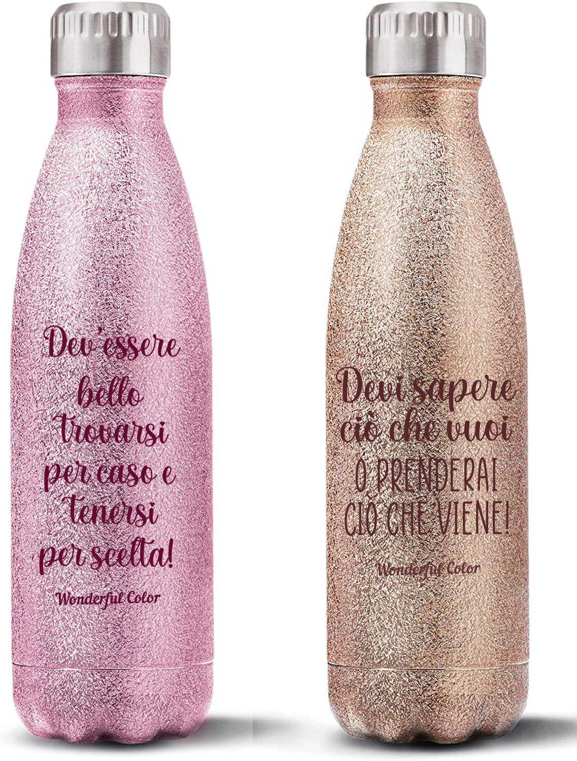 Borraccia Termica In Acciaio Inox 500ml Con Dedica Assortito