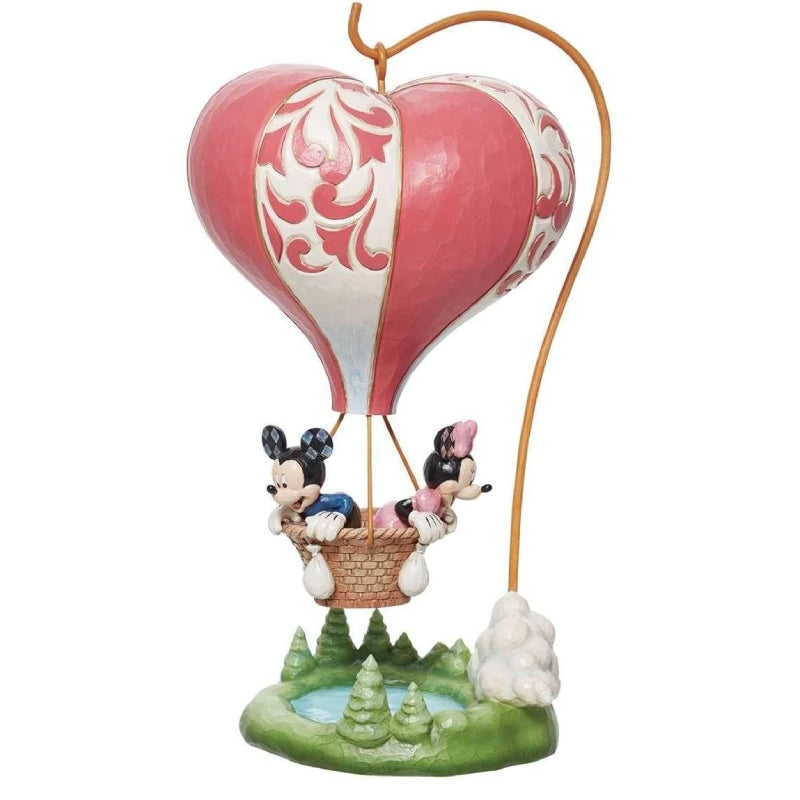 Statuina Action Figure Disney Diorama Topolino Mickey Mouse E Minnie Su Mongolfiera 25cm