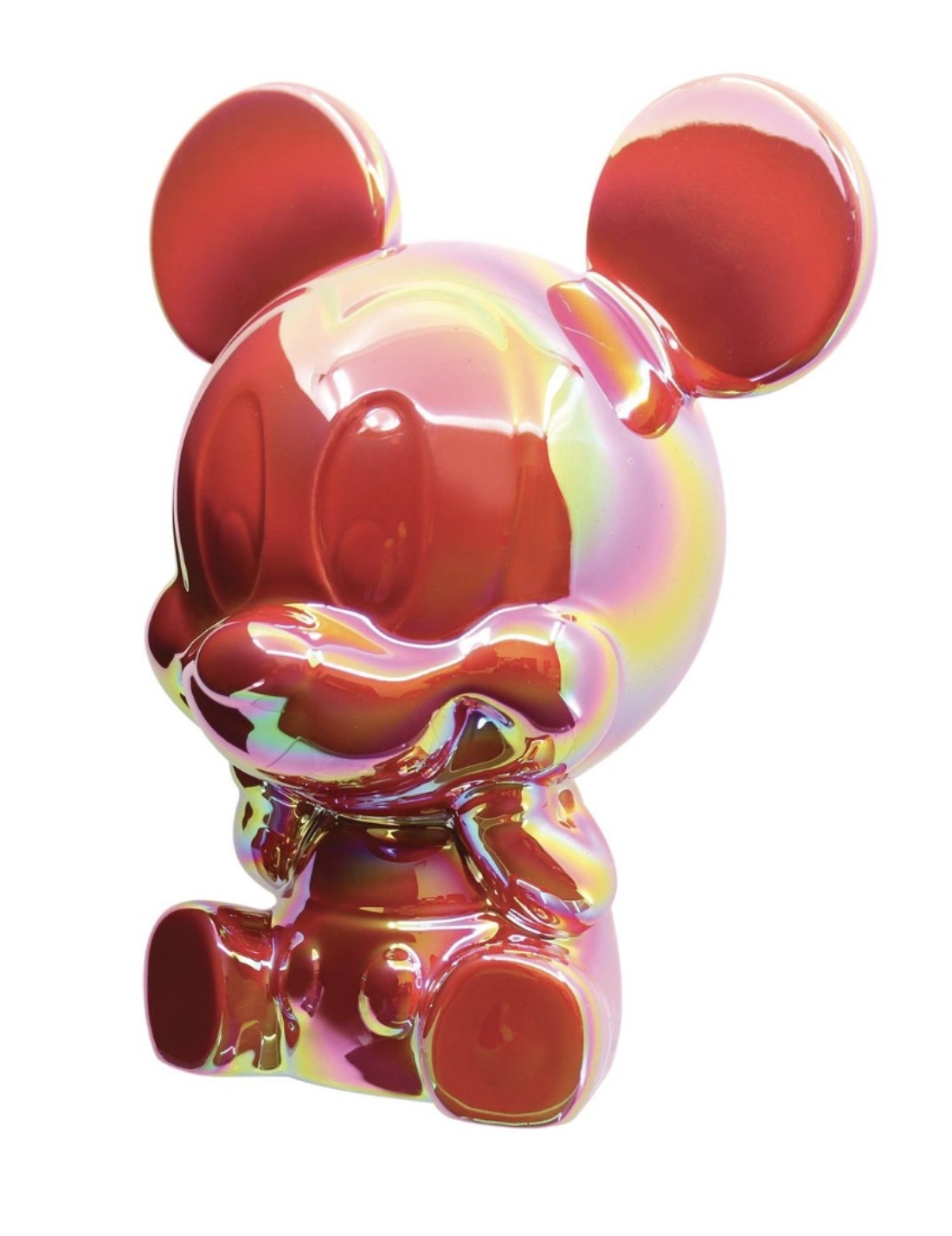 Salvadanaio Disney Topolino Mickey Mouse Rosso Iridescente
