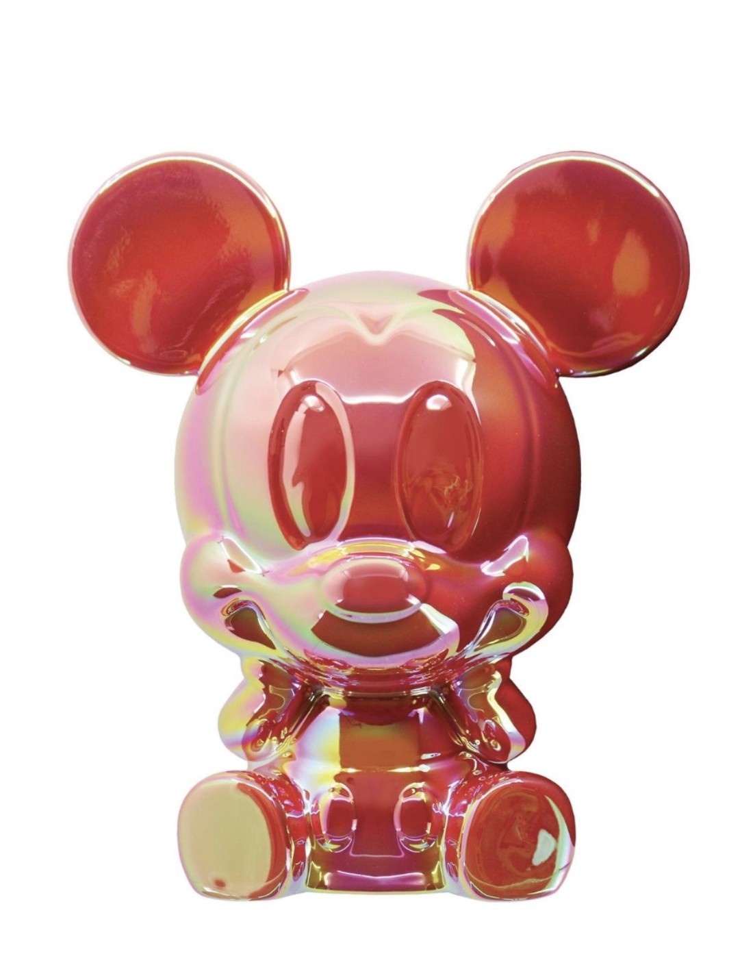 Salvadanaio Disney Topolino Mickey Mouse Rosso Iridescente