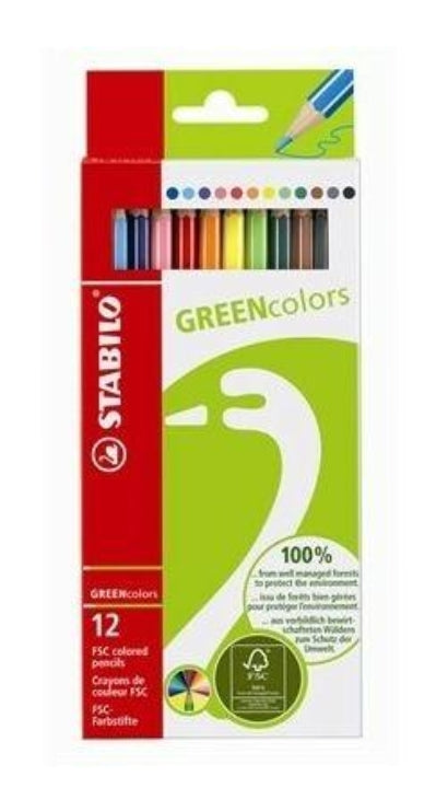 Pastelli Colorati Stabilo Green Colors 12pz